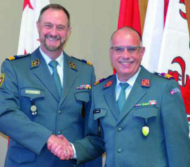 Präsidium-Übergabe von Oberst Daniel Bosshard ZH zu Oberst Gregor Kramer TG.