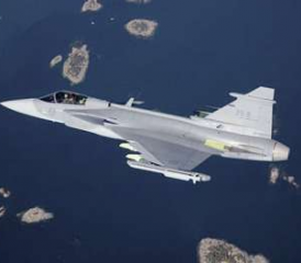 Gripen E-Prototyp mit IRIS-T.