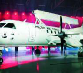 Erste AEW Saab 340B eingetroffen.