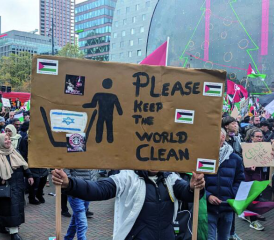 Offener Antisemitismus in Rotterdam am 19. November 2023.