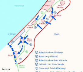 Israels Operation «EISERNE SCHWERTER» von der Inbesitznahme der Hamas-Hochburg Sheshaya bis zum Stoss ganz nach Süden.