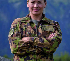 Nicole Sejk absolvierte ihre Grundausbildung nicht in einer RS, sondern bei der SWISSINT.