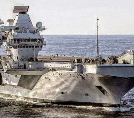 Start einer F-35B von der HMS Queen Elizabeth.