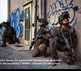 Letzter Einsatz: Die Spezialkräfte Rekrutenschule absolvieren ihre Abschlussübung U VENOM – fokussiert bis zum Schluss.