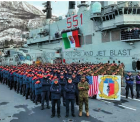 Der italienische Flugzeugträger «Giuseppe Garibaldi» in Norwegen 2023.