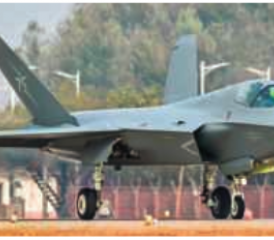 Neuer chinesischer 5. Generation-Kampfjet Shenyang J-35A.