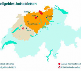 Alle Bürger im Umkreis von 50 km eines Kernkraftwerks erhalten Jodtabletten.