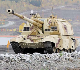 Die 152-mm-Panzerhaubitze Msta-S19 ist Russlands Standardgeschütz. 2020 wird 2S35-Koalizia-SW eingeführt.