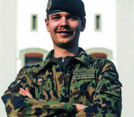 Lt Sieber sieht den Dienst als Möglichkeit, dem Land, das ihm viel gegeben hat, etwas zurückzugeben.