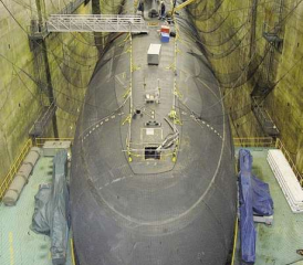 SSBN «Le Téméraire» im Trockendock.