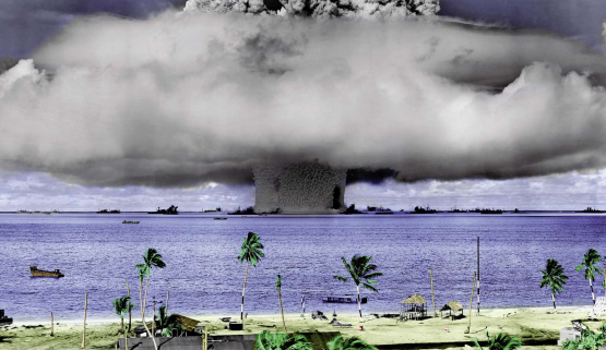 Atomare Explosion im Rahmen der «Operation Crossroads» des US-Militärs im Juli 1946. Bild: U.S. Army