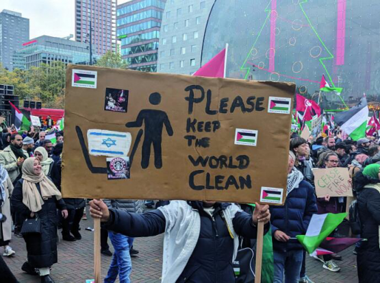 Offener Antisemitismus in Rotterdam am 19. November 2023.