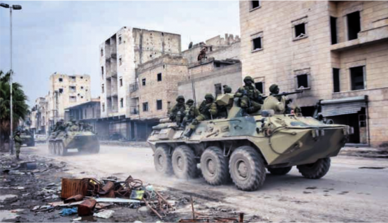 Syrien ist und bleibt die grösste humanitäre Katastrophe in der europäischen Nachbarschaft. Im Bild: Russische Truppen 2016 in Aleppo.