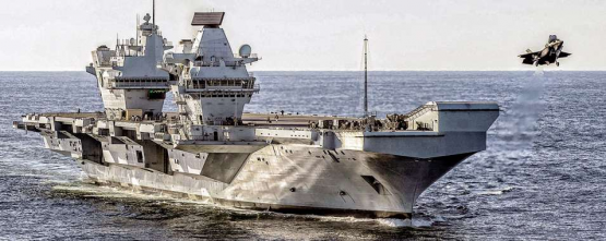 Start einer F-35B von der HMS Queen Elizabeth.