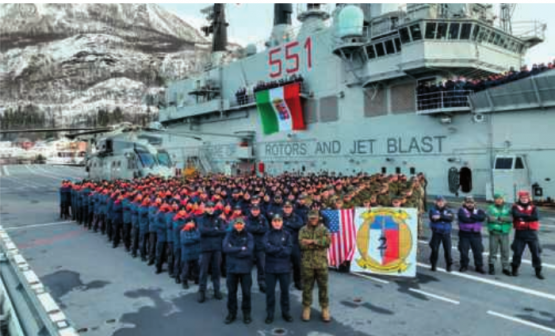 Der italienische Flugzeugträger «Giuseppe Garibaldi» in Norwegen 2023.