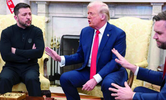 28. Februar 2025, Washington, Weisses Haus, Oval Office. Selensky: «Darf ich antworten?» Trump: «Nein, nein, Sie haben schon zu viel geredet.»