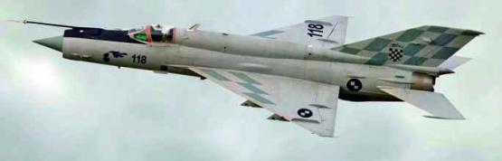 MiG-21 der Kroatischen Luftwaffe.