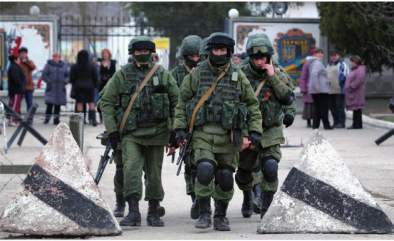 4. März 2014. «Kleine grüne Männchen» besetzen die Krim. Von wegen! Es war Russlands Speznaz-Elite. Bild:Russische Streitkräfte Bild:Russische Streitkräfte