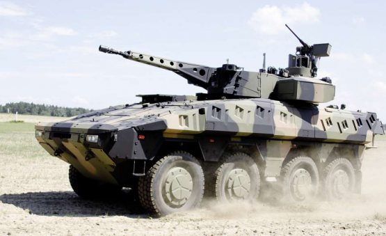 Rheinmetall meldet volle Auftragsbücher. Im Bild: Der Radpanzer BOXER.